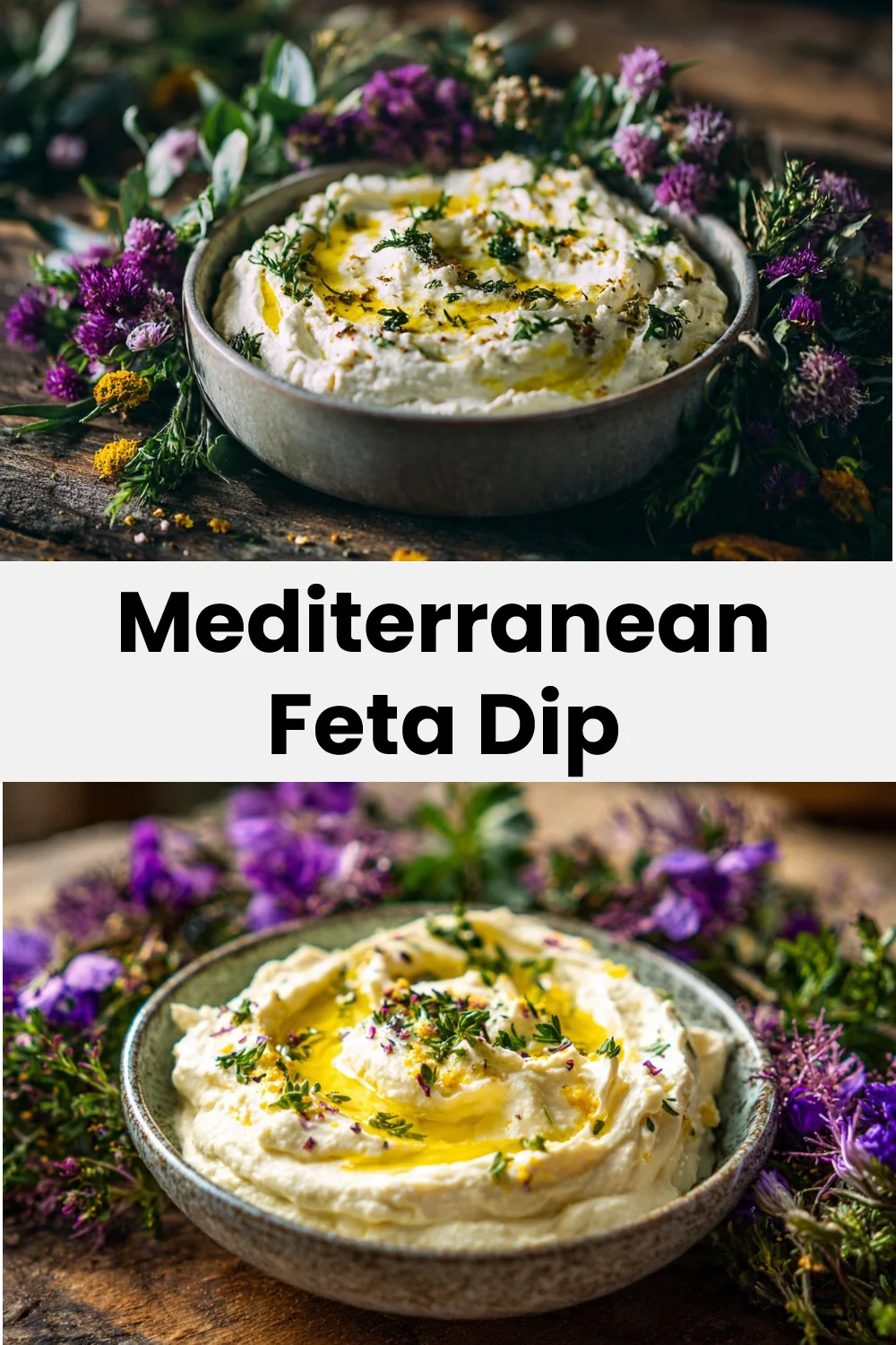 Creamy Mediterranean Feta Dip : Easy Party Dip & Salad Topper Feta Dip Mediterranean Feta Dip