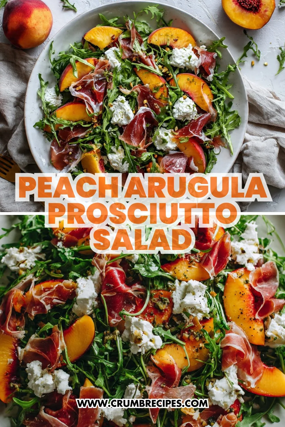 Peach Arugula Prosciutto Salad