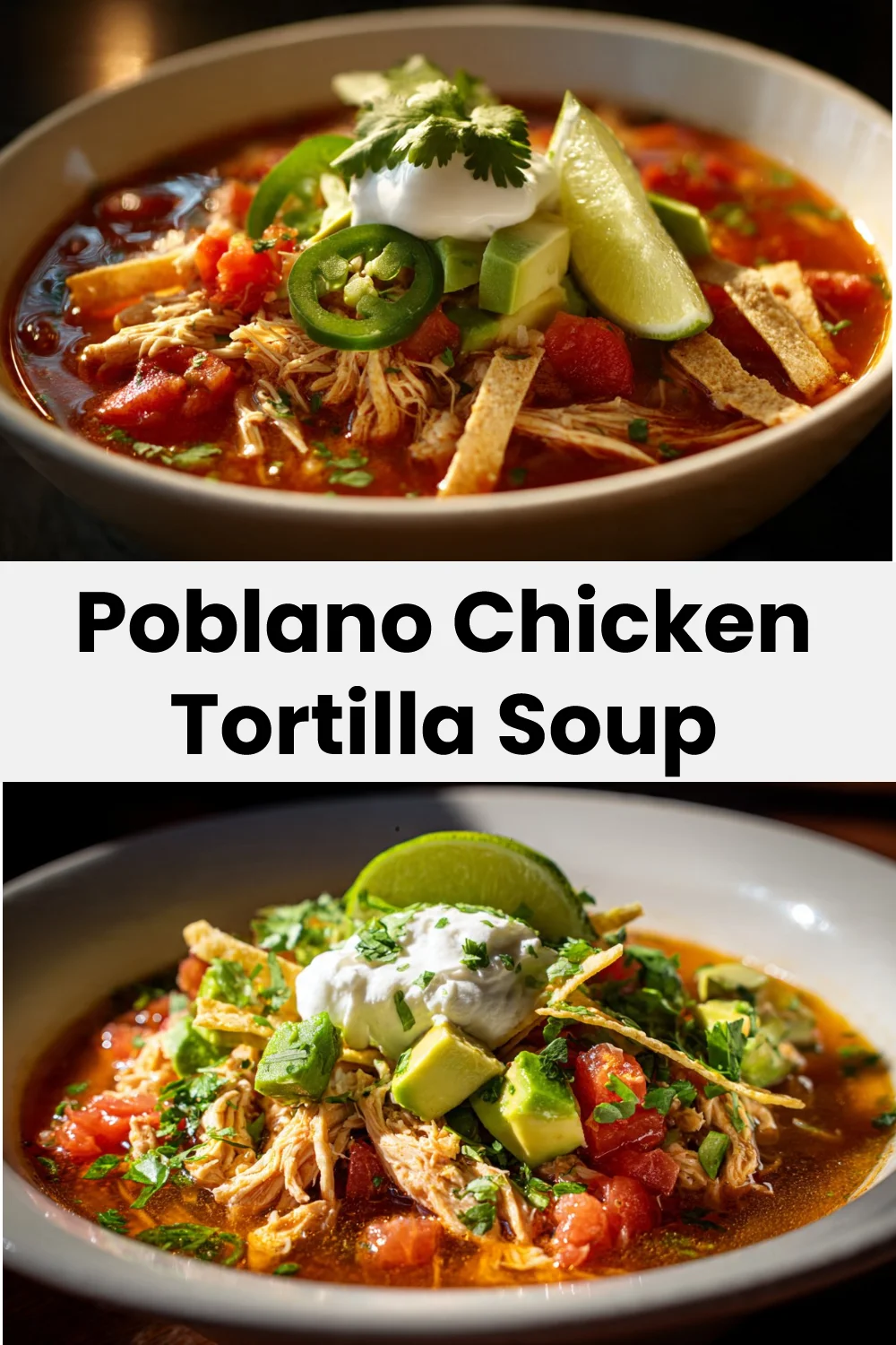 Poblano Chicken Tortilla Soup