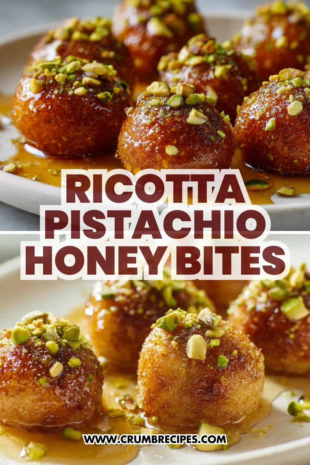 Ricotta Pistachio Honey Bites