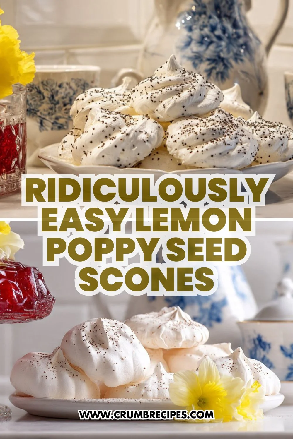 Ridiculously Easy Lemon Poppy Seed Scones