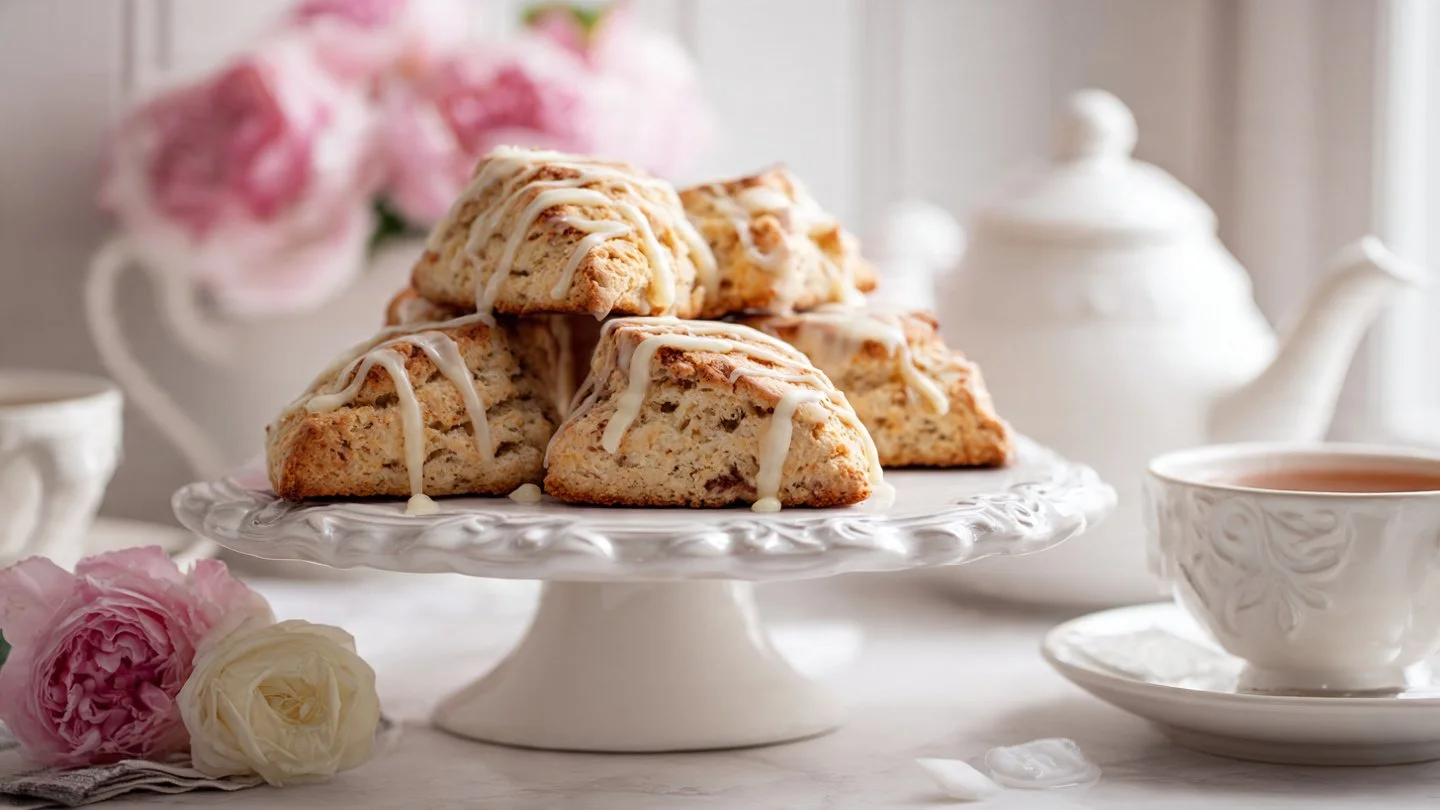 Ridiculously Easy Lemon Raspberry Scones