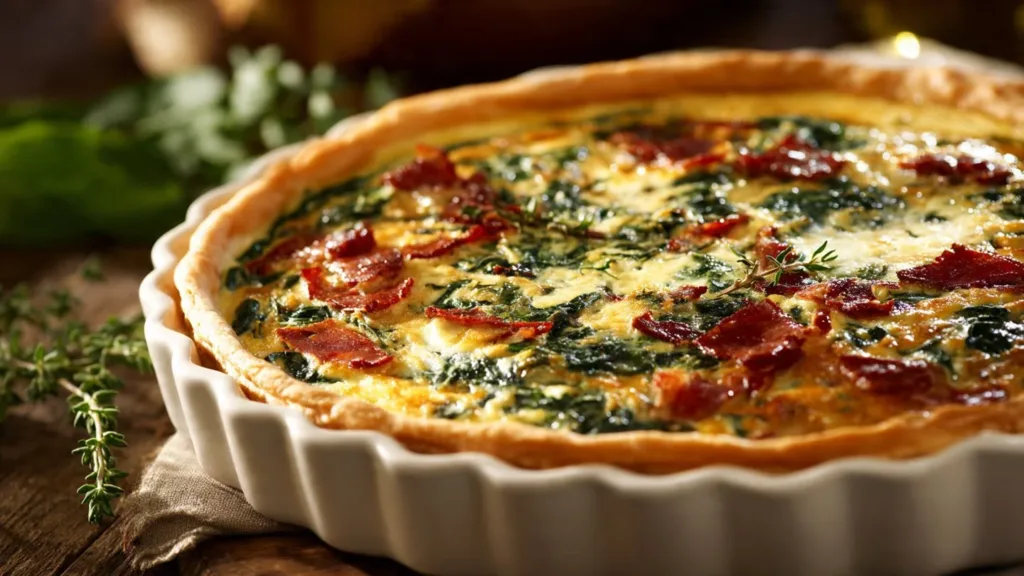 Spinach and Pancetta Quiche: A Delightful Fusion of Flavor