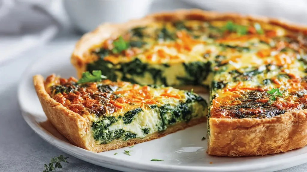 Easy Spinach Cheese Quiche : Cheesy Brunch Pie You'll Make Again Spinach Cheese Quiche Easy Spinach Cheese Quiche : Cheesy Brunch Pie You'll Make Again