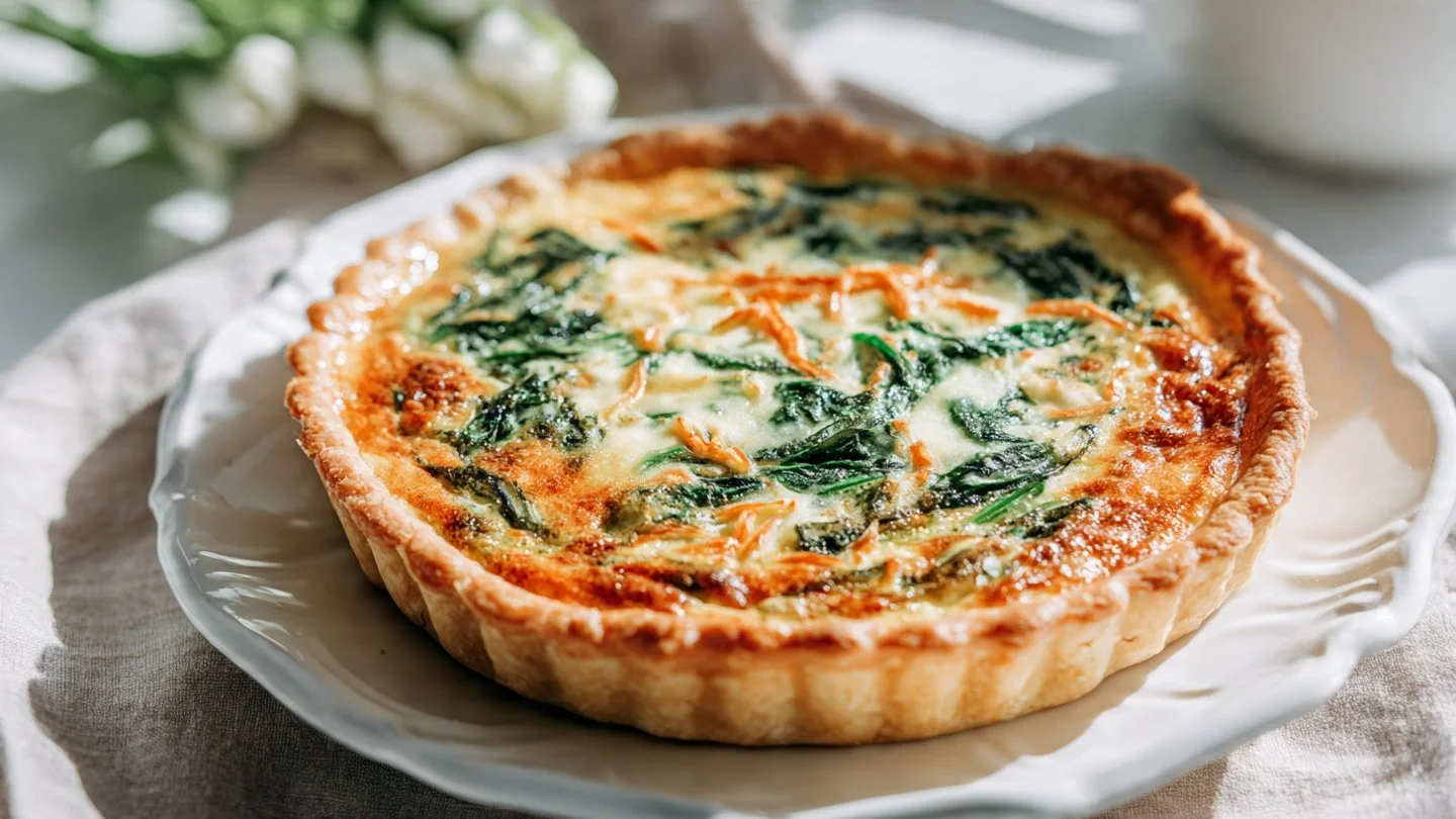 Easy Spinach Cheese Quiche : Cheesy Brunch Pie You'll Make Again Spinach Cheese Quiche Spinach Cheese Quiche