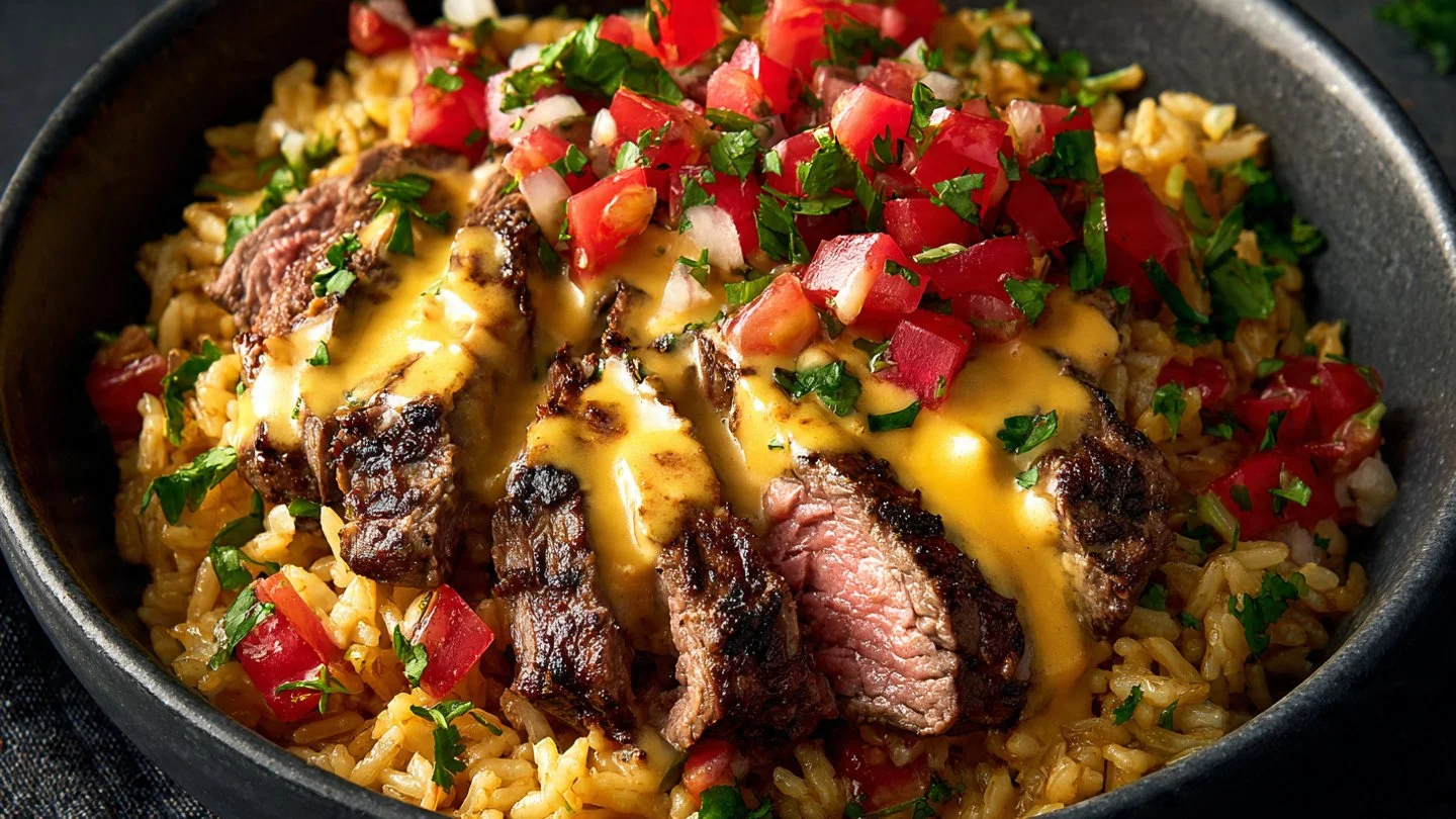 Steak Queso Rice