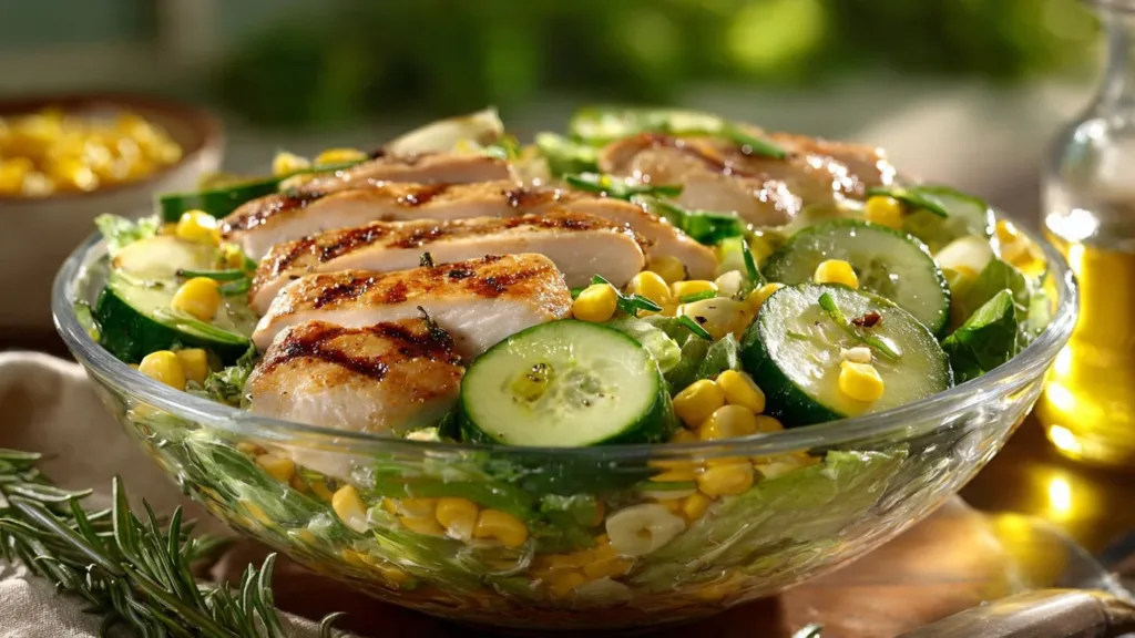 Street Corn Creamy Cucumber Chicken Salad : The Ultimate Creamy & Zesty Summer Bowl