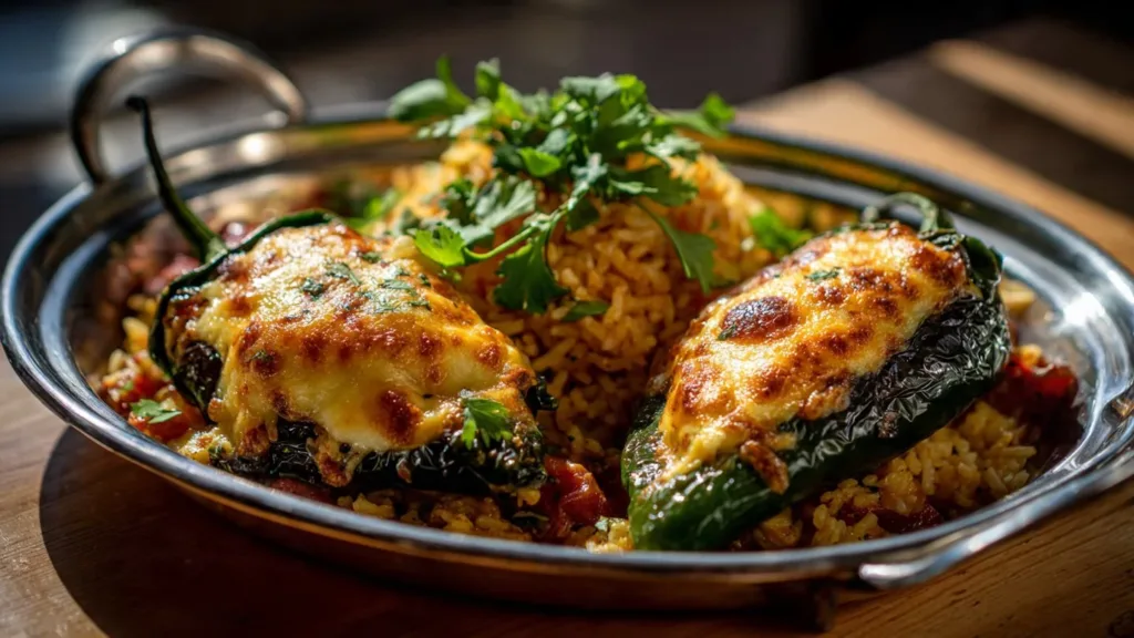 Cheesy Southwest Stuffed Poblano Peppers : Easy Weeknight Dinner