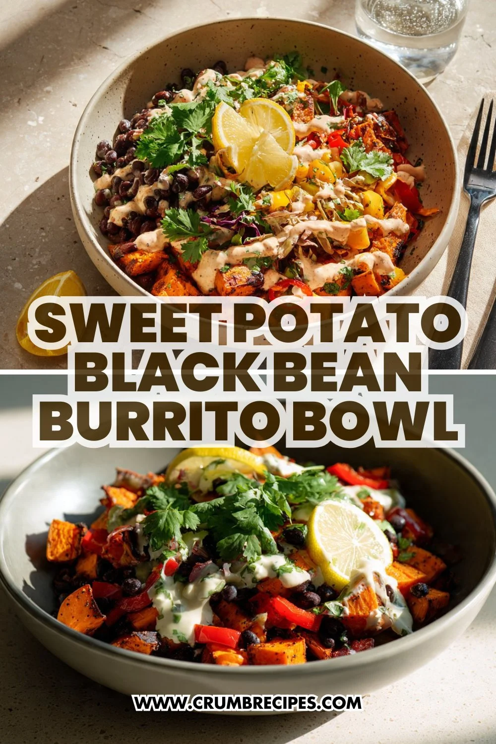 Colorful Sweet Potato Black Bean Burrito Bowl : Easy Plant-Based Bowl burrito bowl Sweet Potato Black Bean Burrito Bowl
