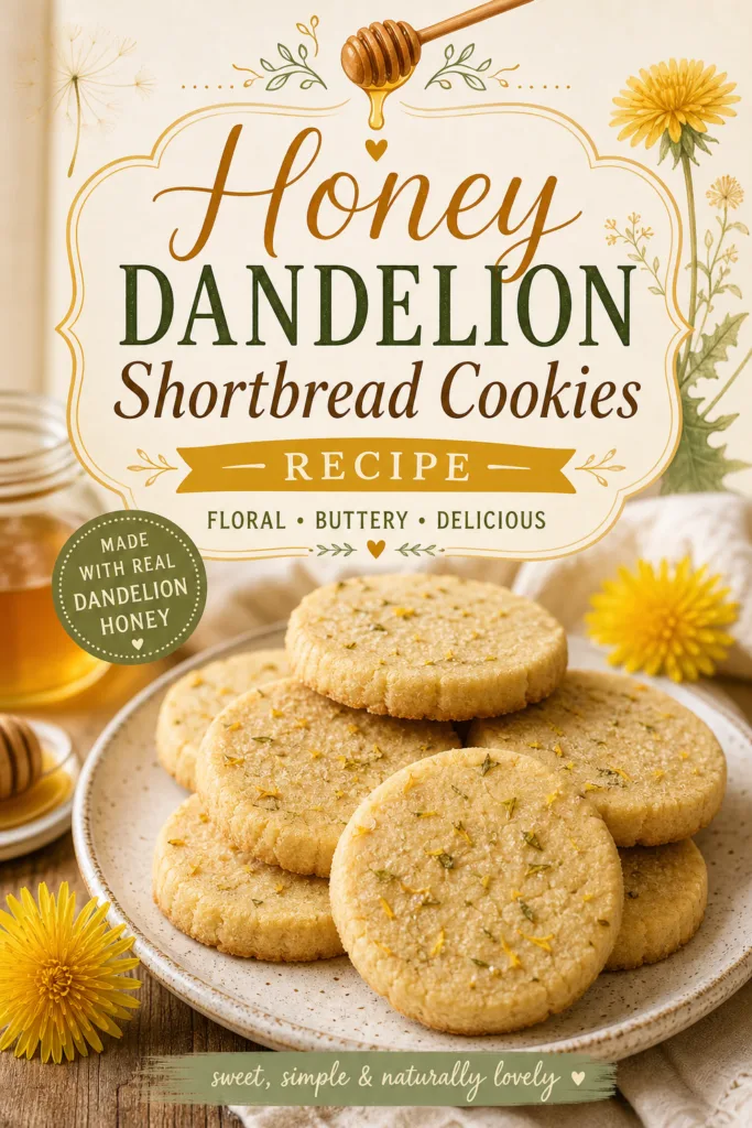 Honey Dandelion Shortbread Cookies Recipe