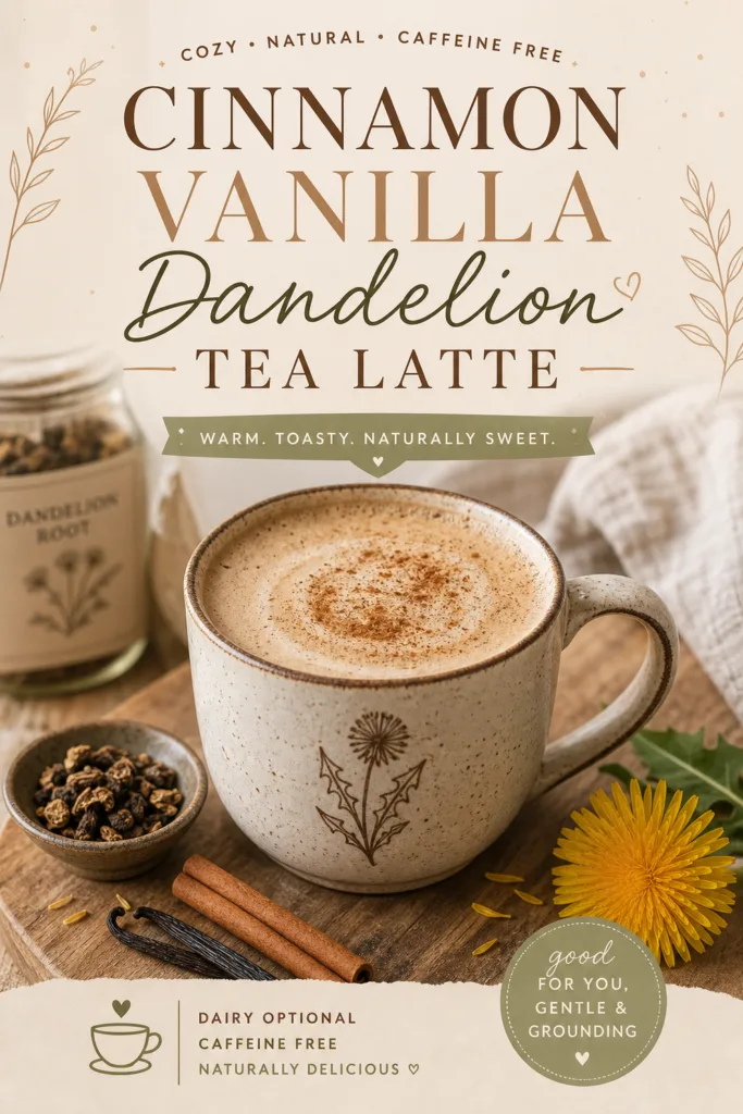 Indulgent Cinnamon Vanilla Dandelion Tea Latte: A Comforting Delight!