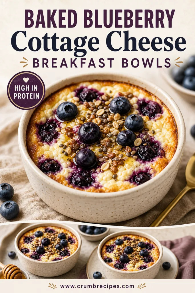 Baked Blueberry Cottage Cheese Breakfast Bowls