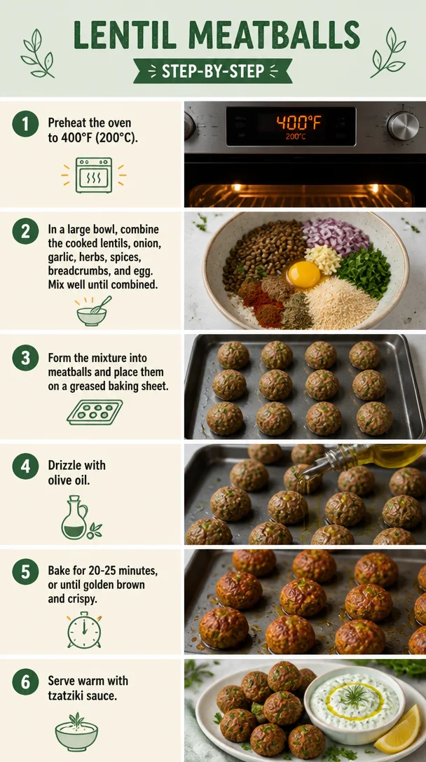 Baked Greek Lentil Meatballs: Easy Recipe