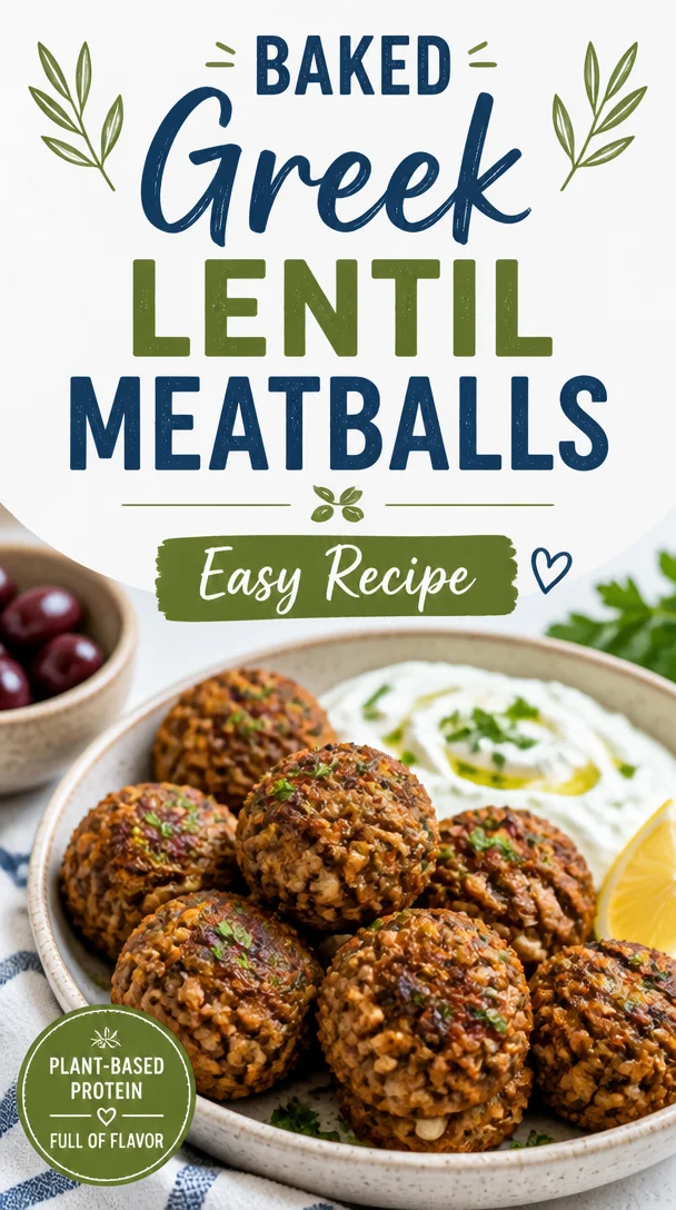 Baked Greek Lentil Meatballs: Easy Recipe