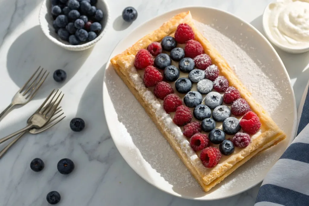 Berry Cheesecake Puff Pastry Tart Recipe