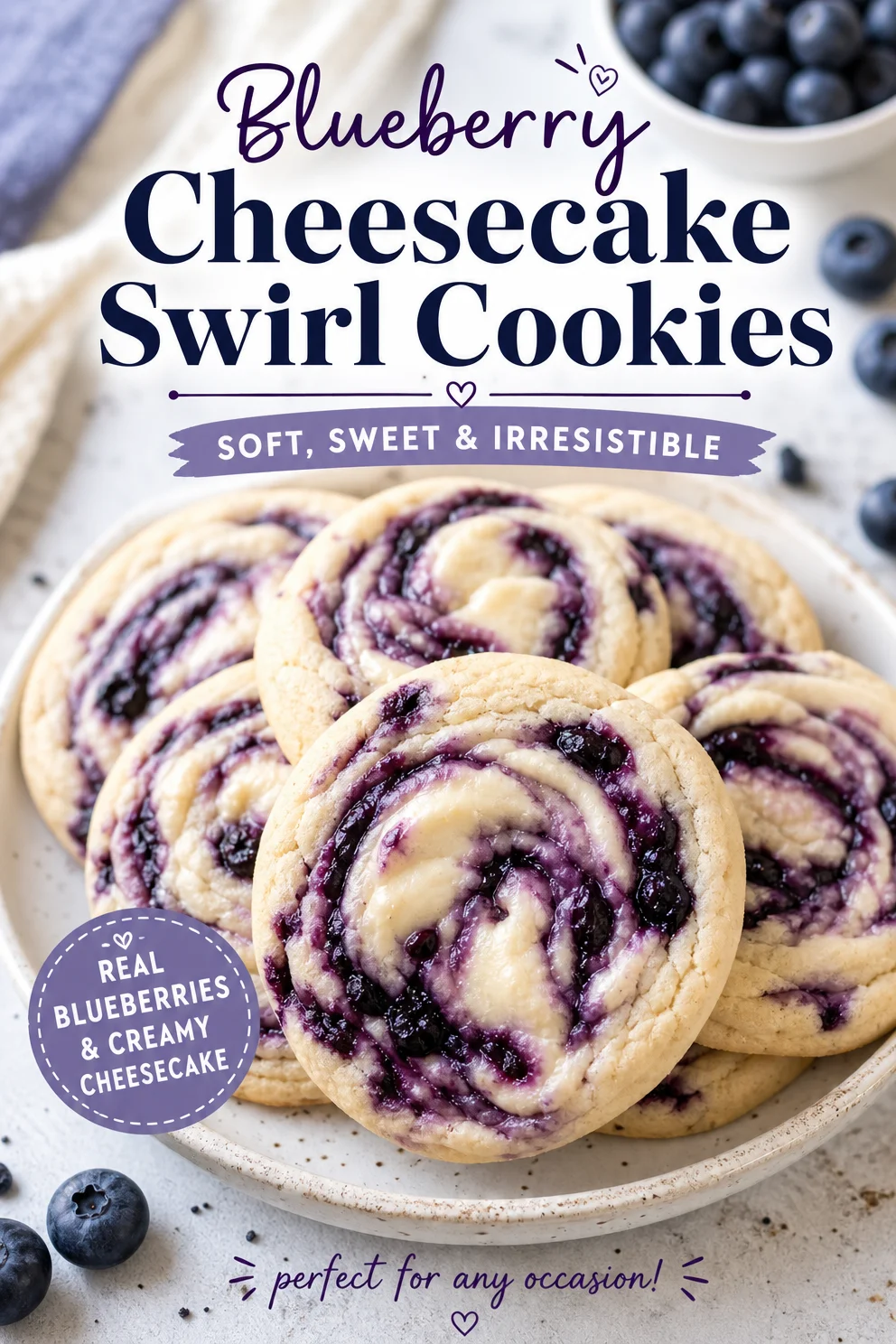 Blueberry Cheesecake Swirl Cookies Blueberry Cheesecake Cookies Blueberry Cheesecake Swirl Cookies
