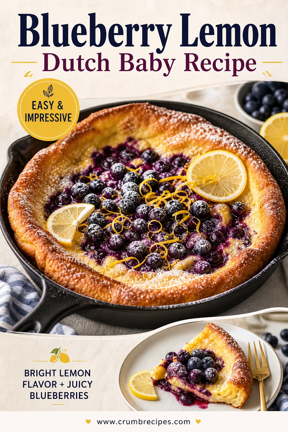 Blueberry Lemon Dutch Baby Recipe Dutch Baby Blueberry Lemon Dutch Baby Recipe
