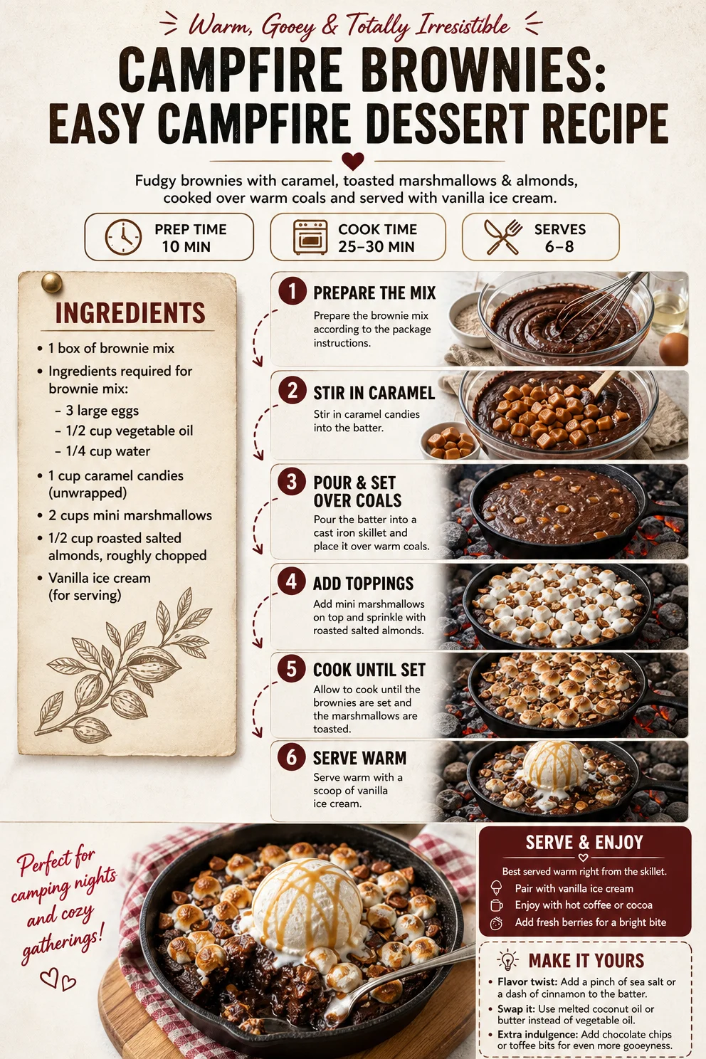 Campfire Brownies: Easy Campfire Dessert Recipe