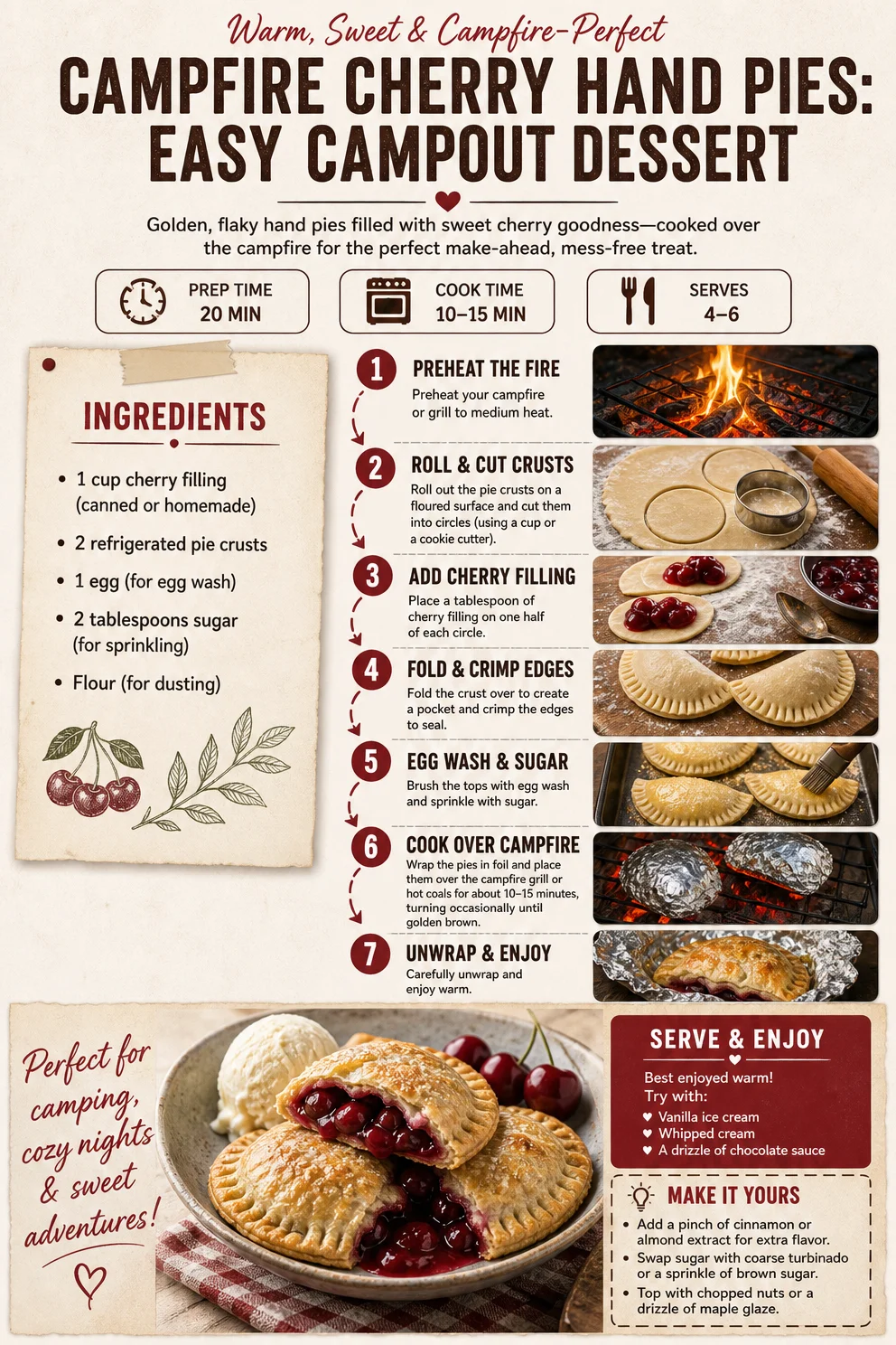 Campfire Cherry Hand Pies: Easy Campout Dessert cherry hand pies Campfire Cherry Hand Pies: Easy Campout Dessert