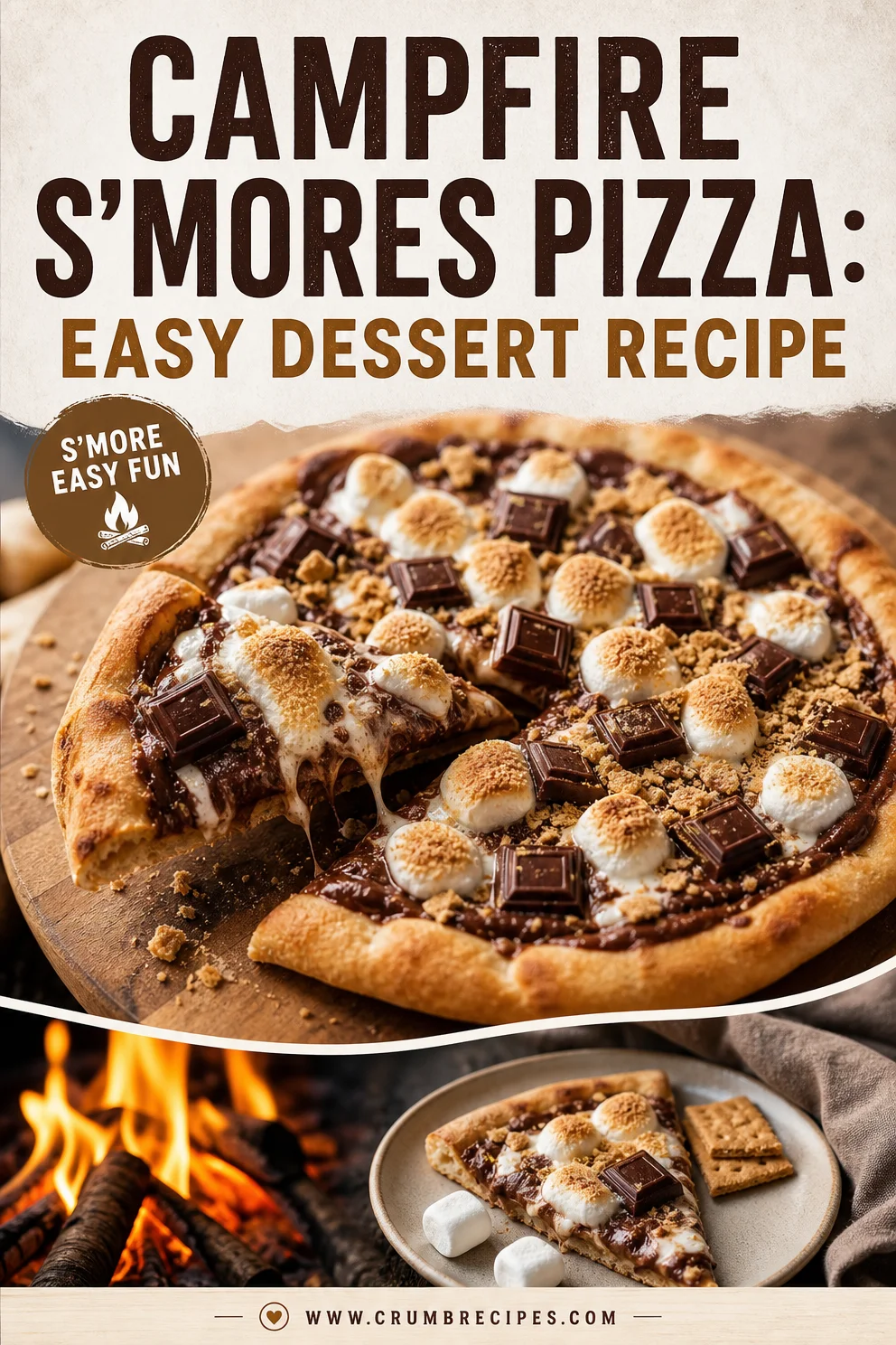 Campfire S’mores Pizza: Easy Dessert Recipe Campfire S'mores Pizza Campfire S’mores Pizza: Easy Dessert Recipe