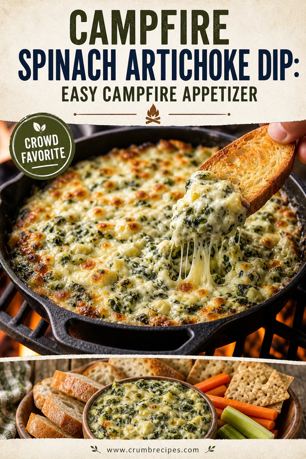 Campfire Spinach Artichoke Dip: Easy Campfire Appetizer