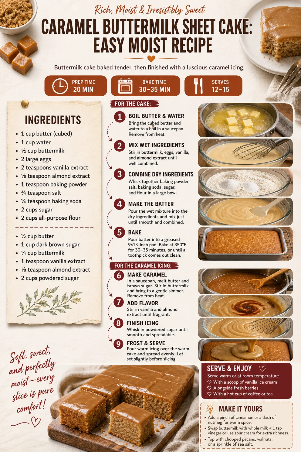 Caramel Buttermilk Sheet Cake: Easy Moist Recipe buttermilk sheet cake Caramel Buttermilk Sheet Cake: Easy Moist Recipe