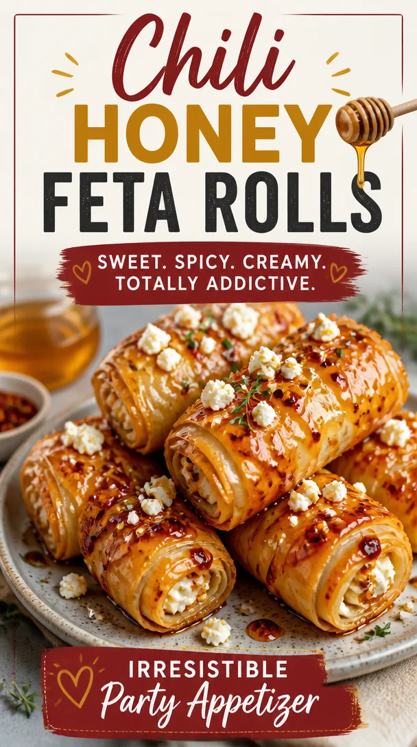 Chili Honey Feta Rolls - Irresistible Party Appetizer