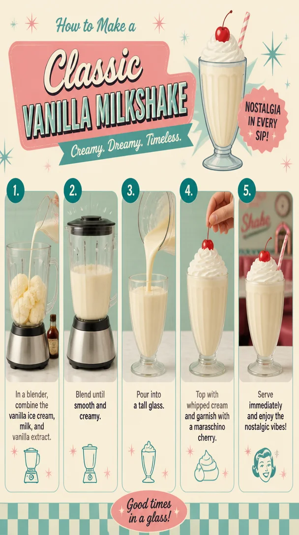 Classic Vanilla Milkshake: Easy Recipe
