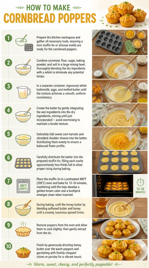 Cornbread Poppers with Southern-Style Honey Butter Recipe