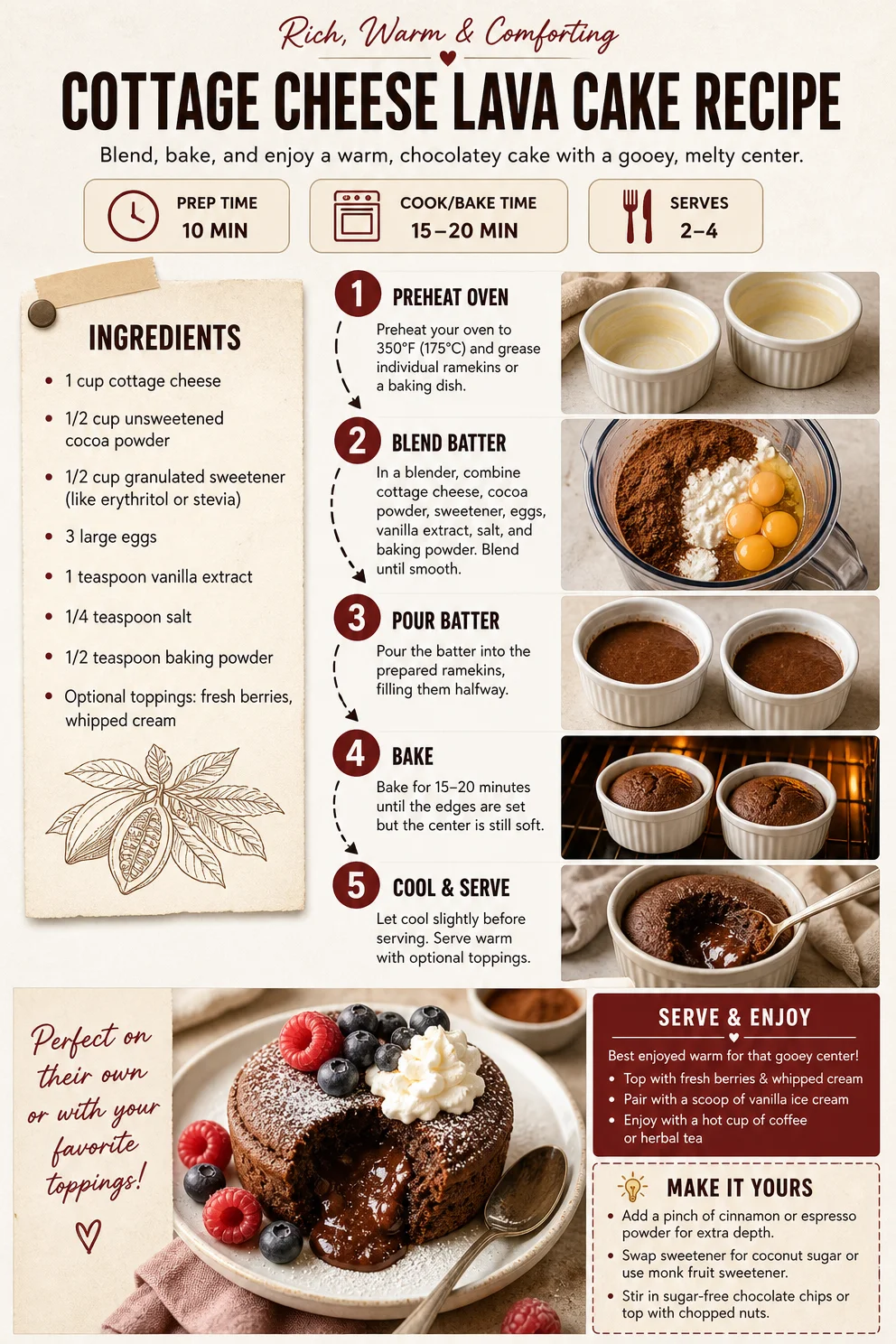 Cottage Cheese Lava Cake Recipe cottage cheese lava cake Cottage Cheese Lava Cake Recipe