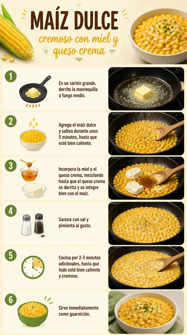 Creamy Honey Butter Skillet Corn Recipe