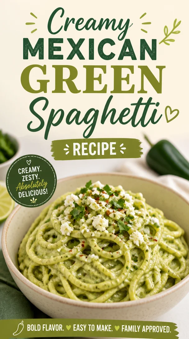 Creamy Mexican Green Spaghetti Recipe