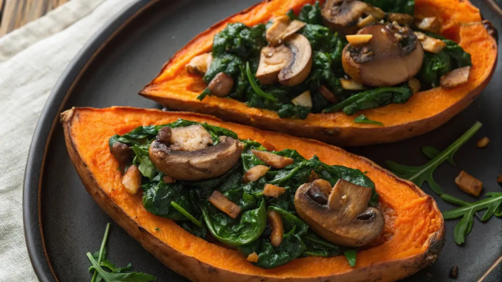 Creamy Mushroom Stuffed Sweet Potatoes: Easy Weeknight