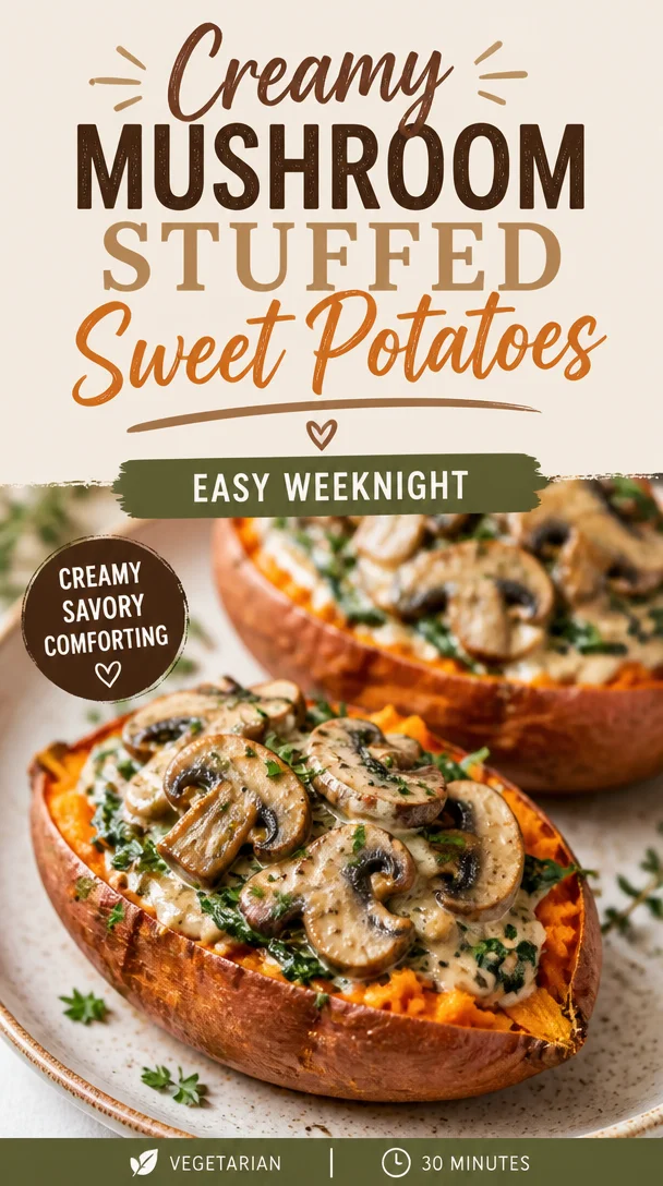 Creamy Mushroom Stuffed Sweet Potatoes: Easy Weeknight