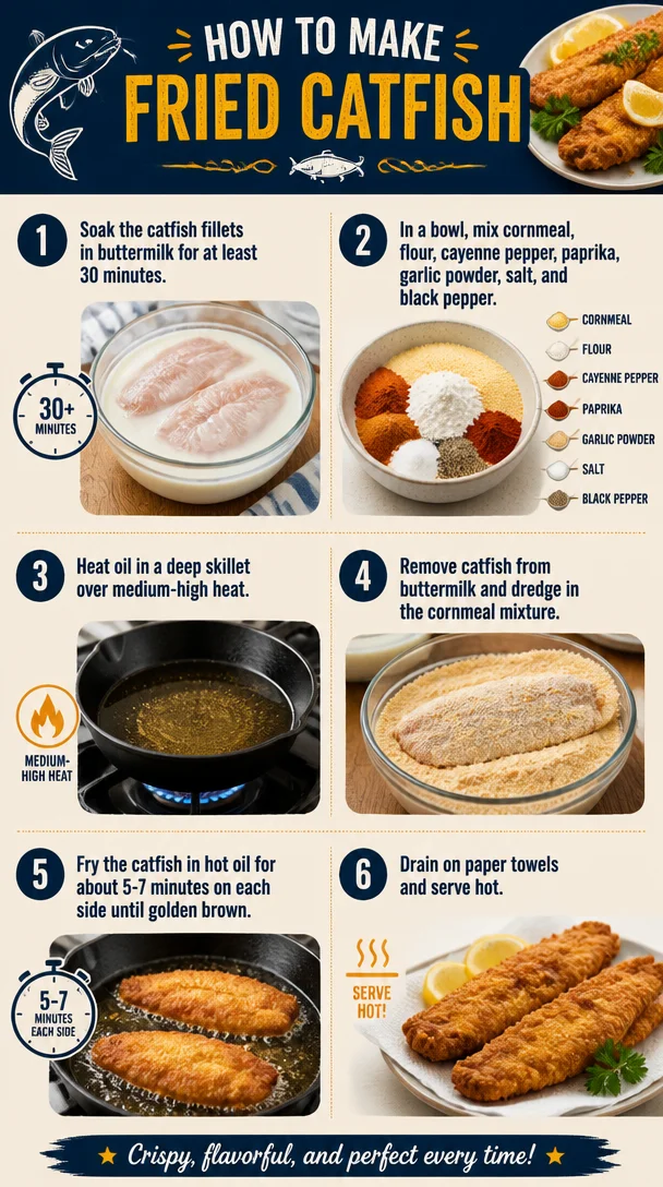 Crispy Catfish Recipe: Southern-Fried Flavor Crispy Southern Fried Catfish Crispy Catfish Recipe: Southern-Fried Flavor
