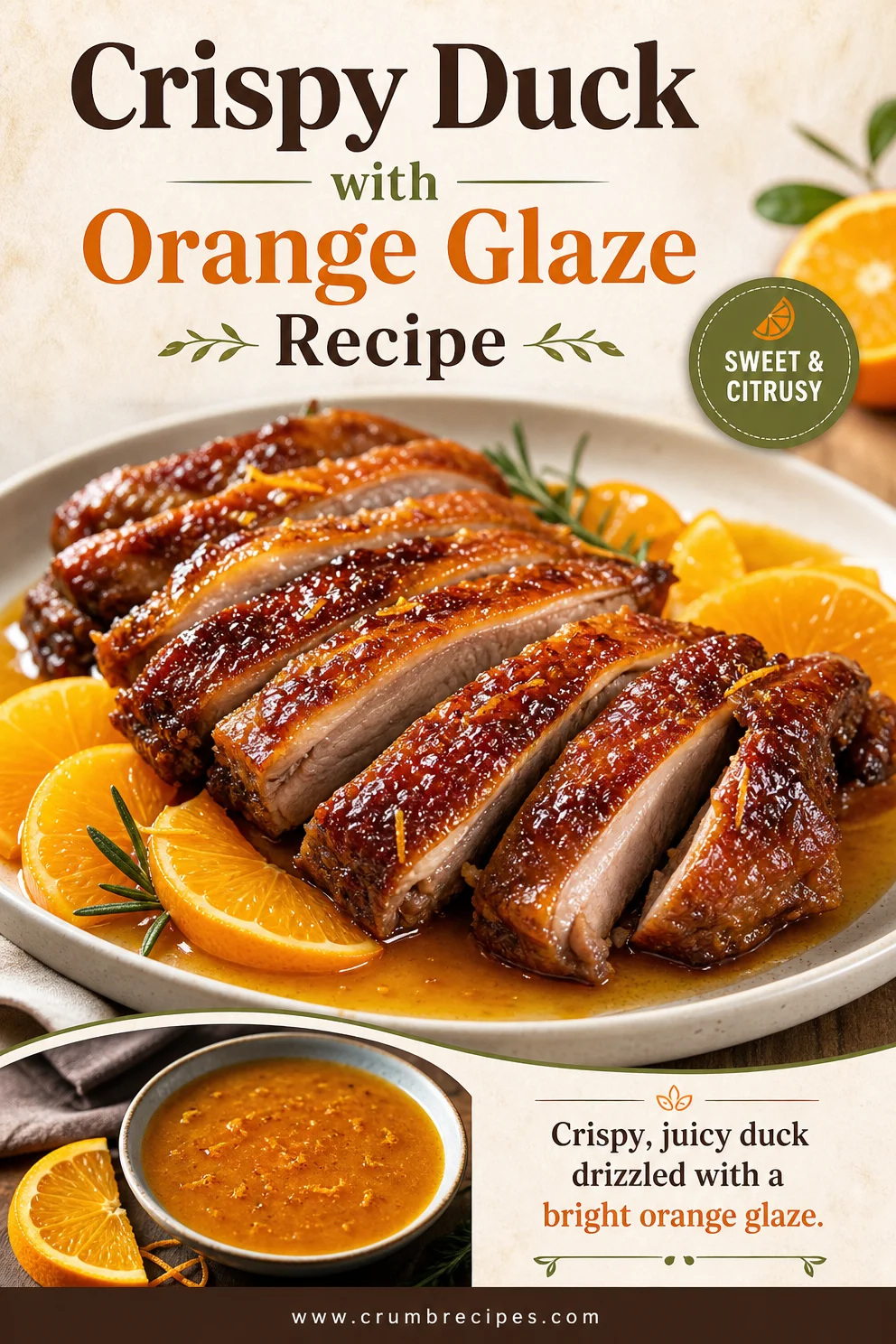 Crispy Duck with Orange Glaze Recipe