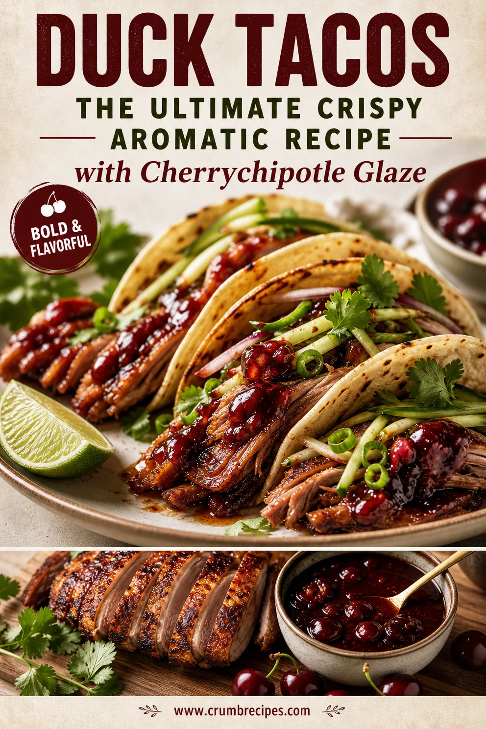 Duck Tacos the Ultimate Crispy Aromatic Recipe with Cherrychipotle Glaze Duck Tacos Duck Tacos the Ultimate Crispy Aromatic Recipe with Cherrychipotle Glaze