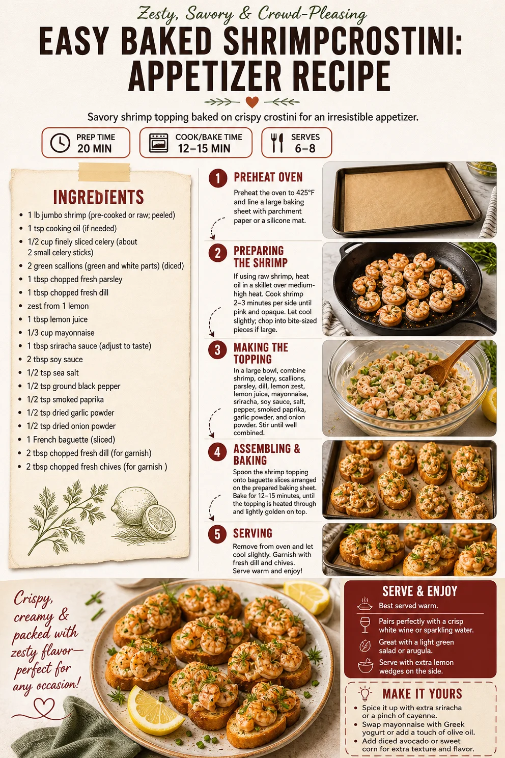 Easy Baked Shrimp Crostini: Appetizer Recipe