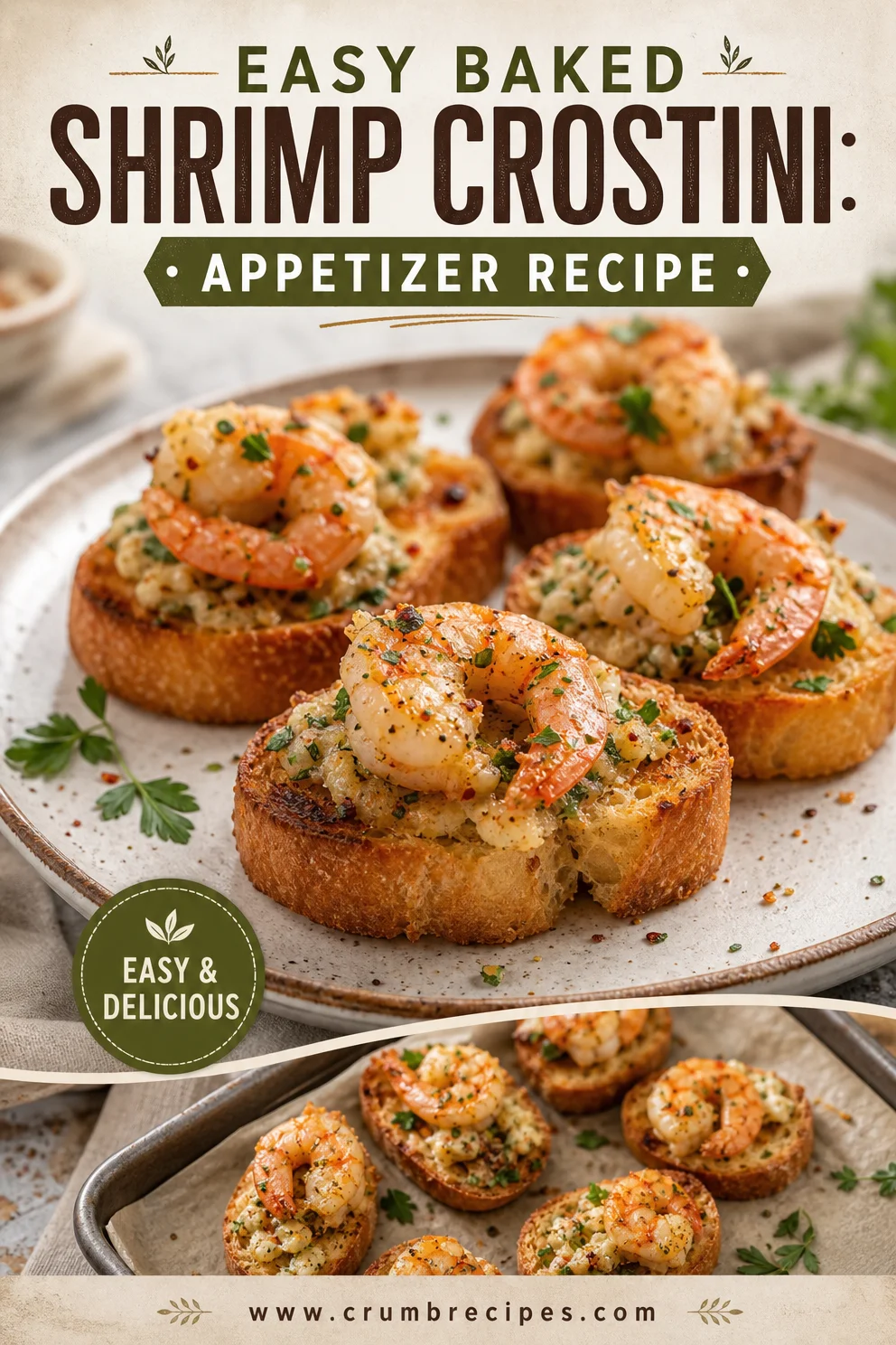 Easy Baked Shrimp Crostini: Appetizer Recipe