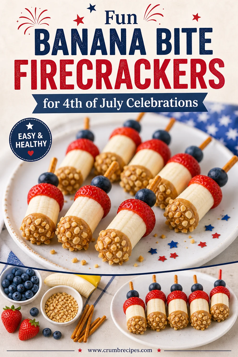 Fun Banana Bite Firecrackers for 4th of July Celebrations banana bite firecrackers Banana Bite Firecrackers: A Tasty Recipe Idea