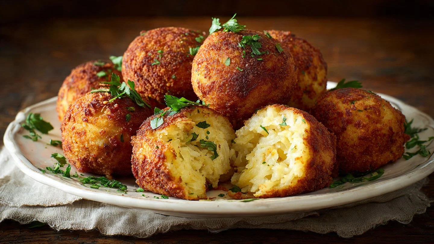 German Potato Balls with Sauerkraut: Crispy Delight