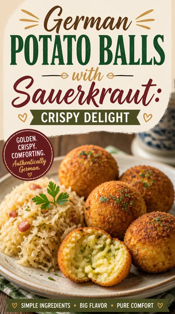German Potato Balls with Sauerkraut: Crispy Delight