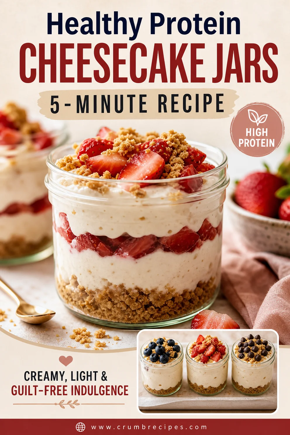 Healthy Protein Cheesecake Jars: 5-Minute Recipe protein cheesecake Healthy Protein Cheesecake Jars: 5-Minute Recipe