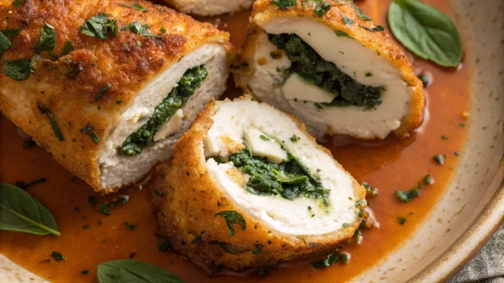 Herbed Ricotta Stuffed Chicken Rolls for Dinner