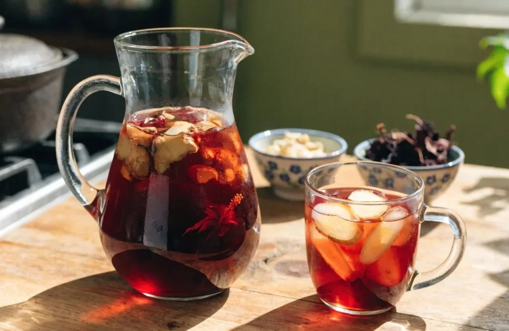 Hibiscus Ginger Iced Tea: Refreshing Summer Boost