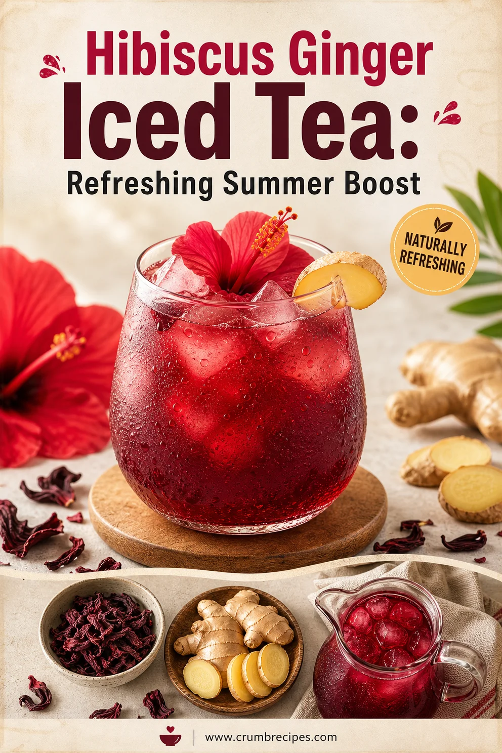Hibiscus Ginger Iced Tea: Refreshing Summer Boost