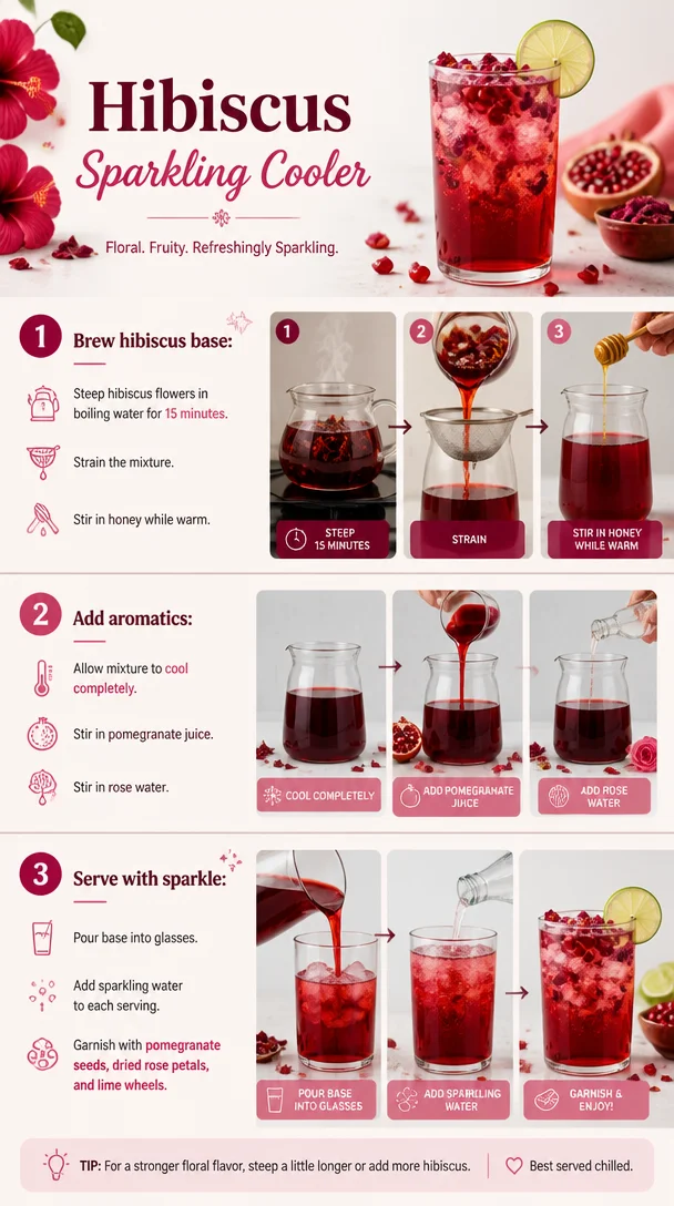 Hibiscus Pomegranate Sparkler: A Refreshing Party Drink