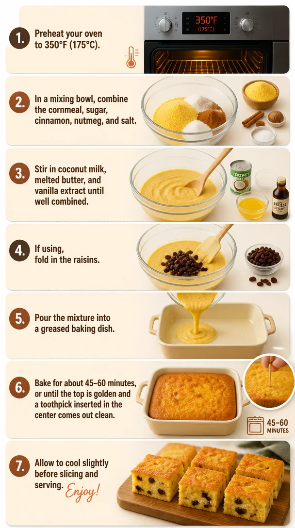 Jamaican Cornmeal Pudding: Easy Recipe Cornmeal Pudding Jamaican Cornmeal Pudding: Easy Recipe