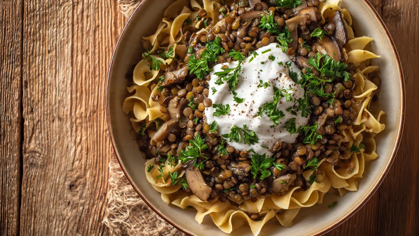 Lentil Mushroom Stroganoff: Easy Weeknight Dinner