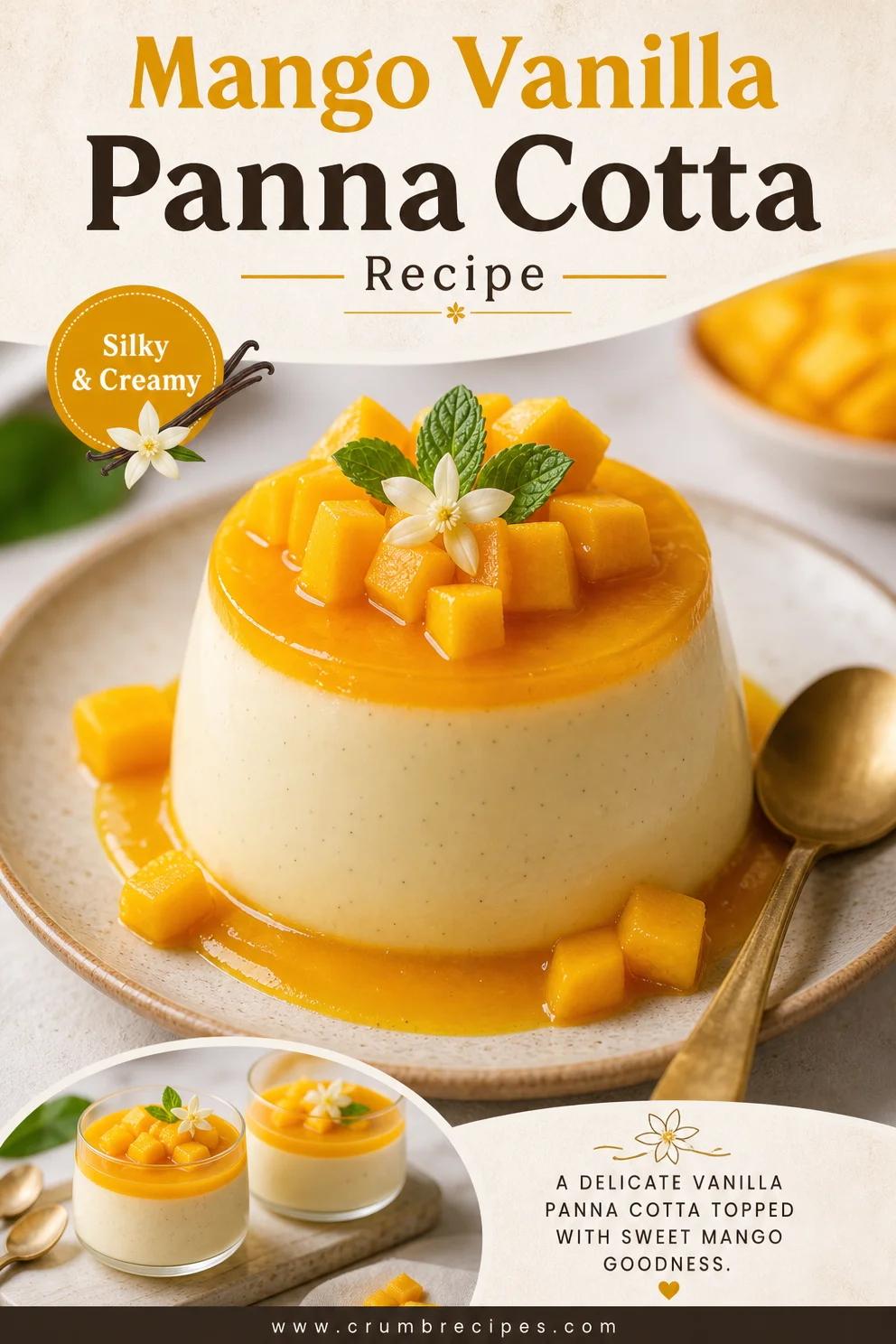 Mango Vanilla Panna Cotta Recipe
